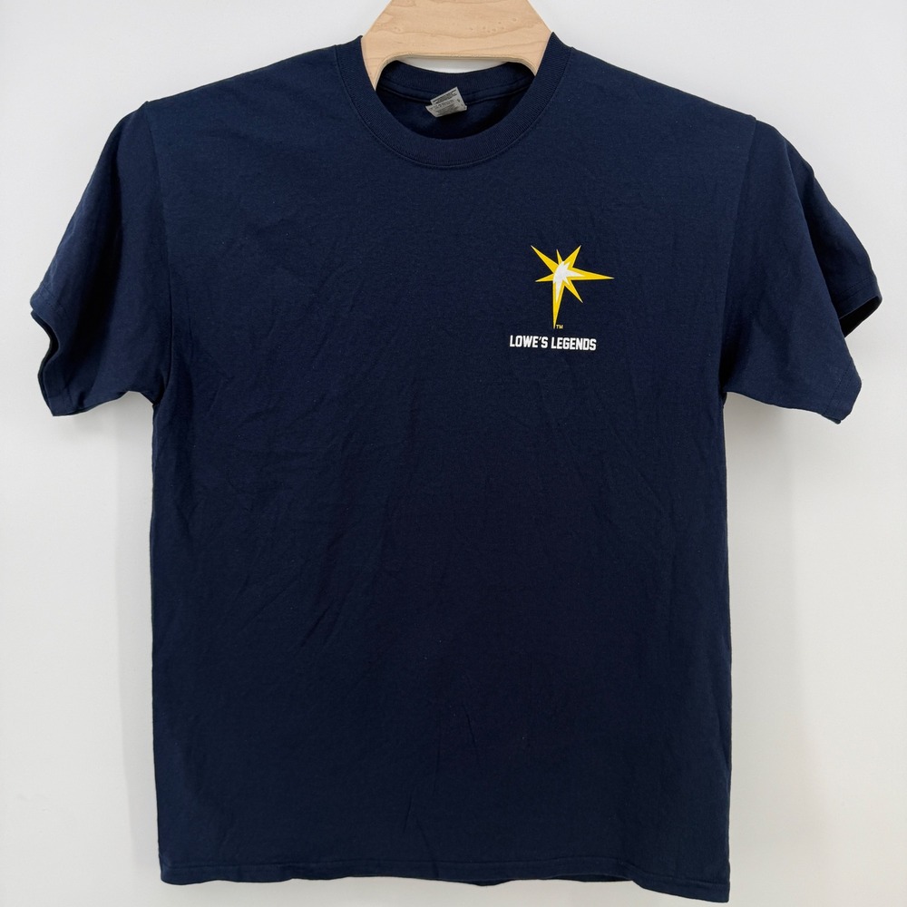Gildan Mens Tampa Bay Rays Brandon Lowe 8 Legends T-Shirt Navy Blue L NWOT